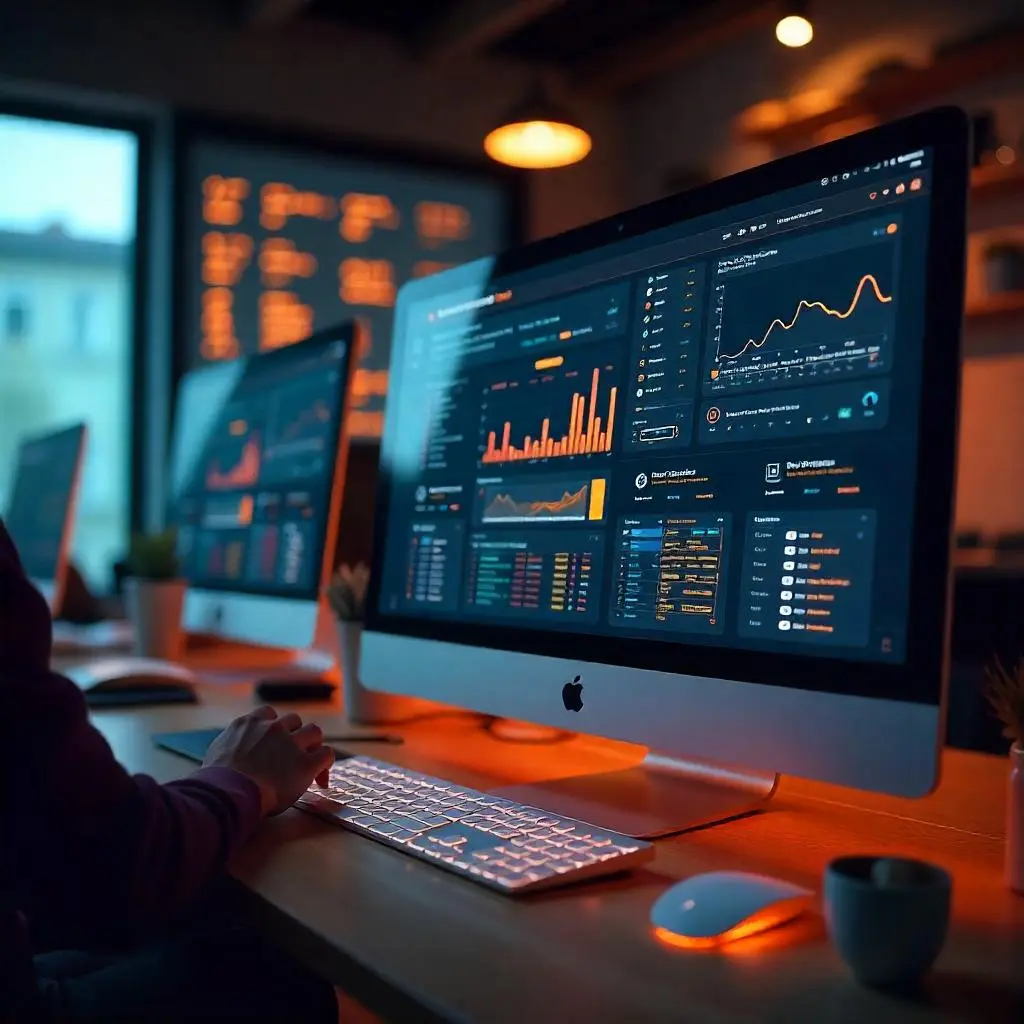 Modern digital workspace showcasing various software options with a focus on user-friendly design and innovation.