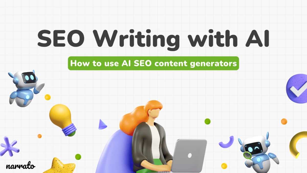 SEO Writing AI dashboard showing content generation and keyword optimization features