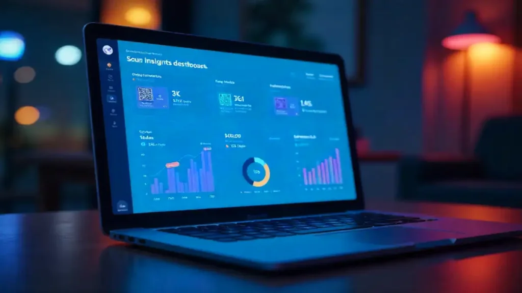 QuitURL dashboard showing branded links, QR codes, and analytics