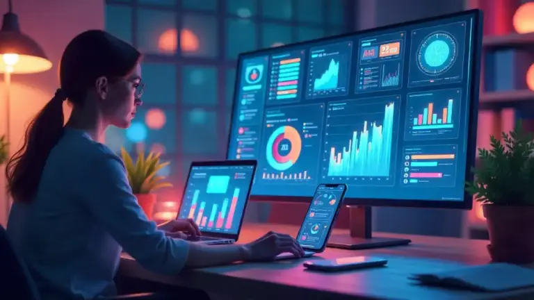 AI social media management dashboard with analytics and scheduling