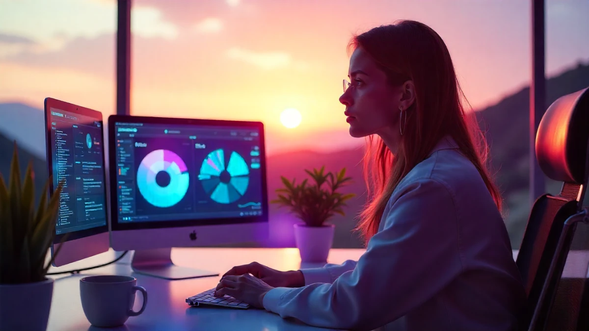 SEO strategy for AI and software reviews in 2025 with futuristic analytics dashboard