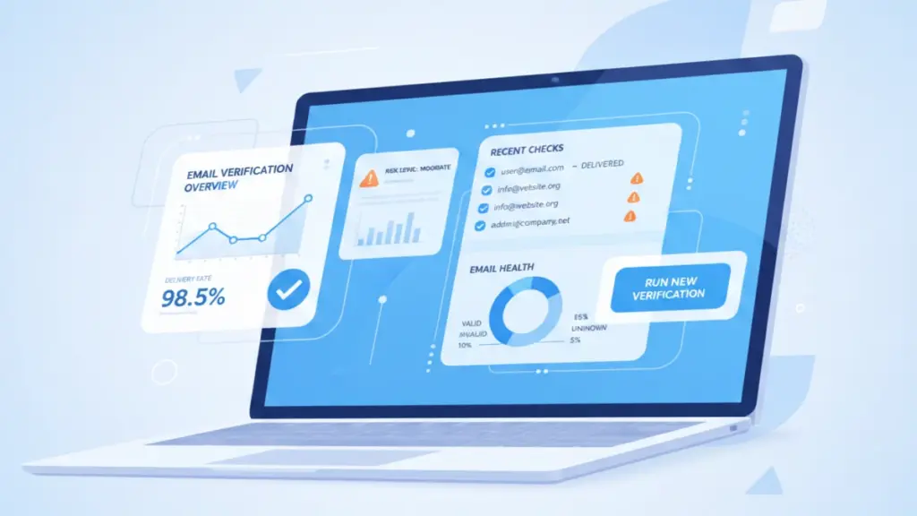 Tor Email review email verification dashboard illustration