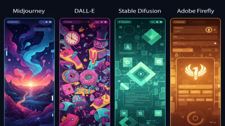 AI image generator comparison illustration