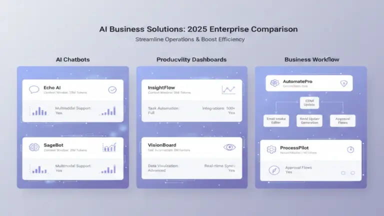 AI tools comparison chart for business decision making