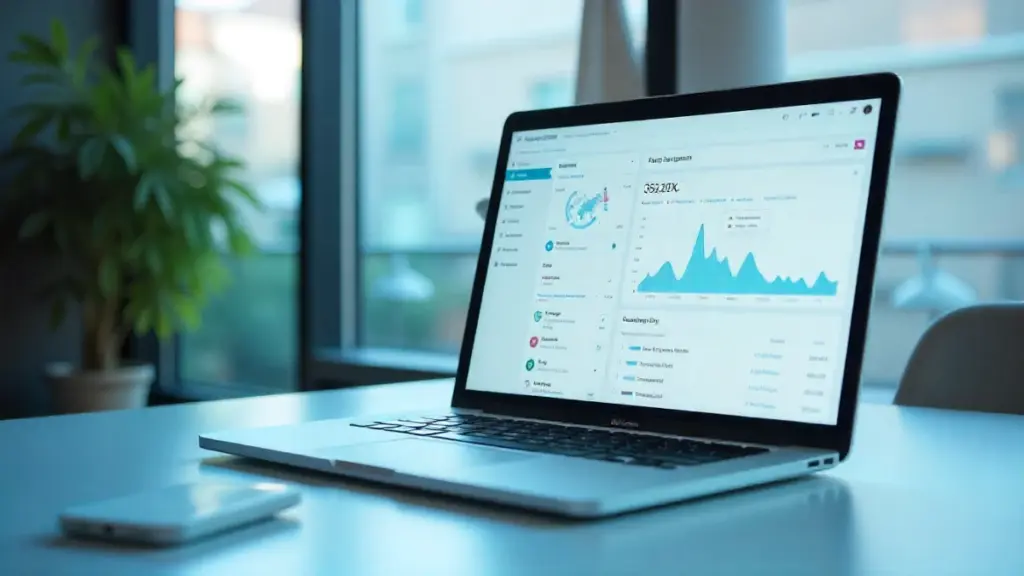 Navigating Capterra’s AI tools list on a laptop