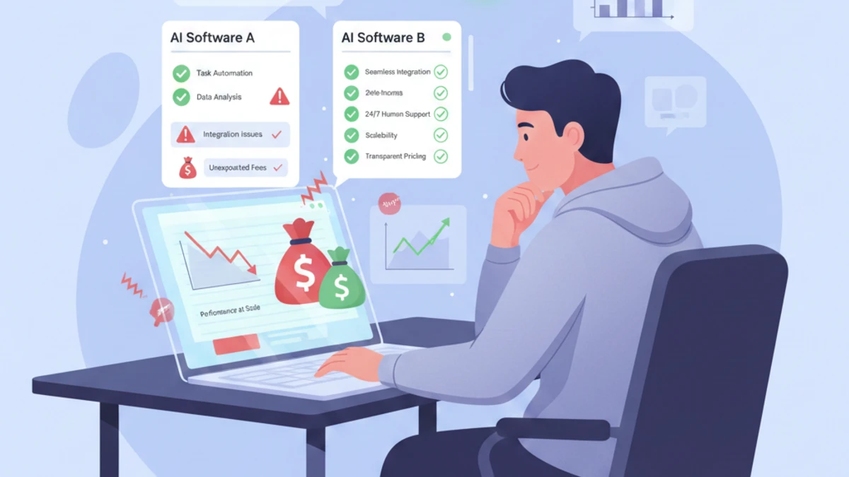 Reading AI software reviews before buying tools