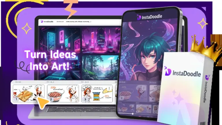 InstaDoodle AI image generation app on smartphone