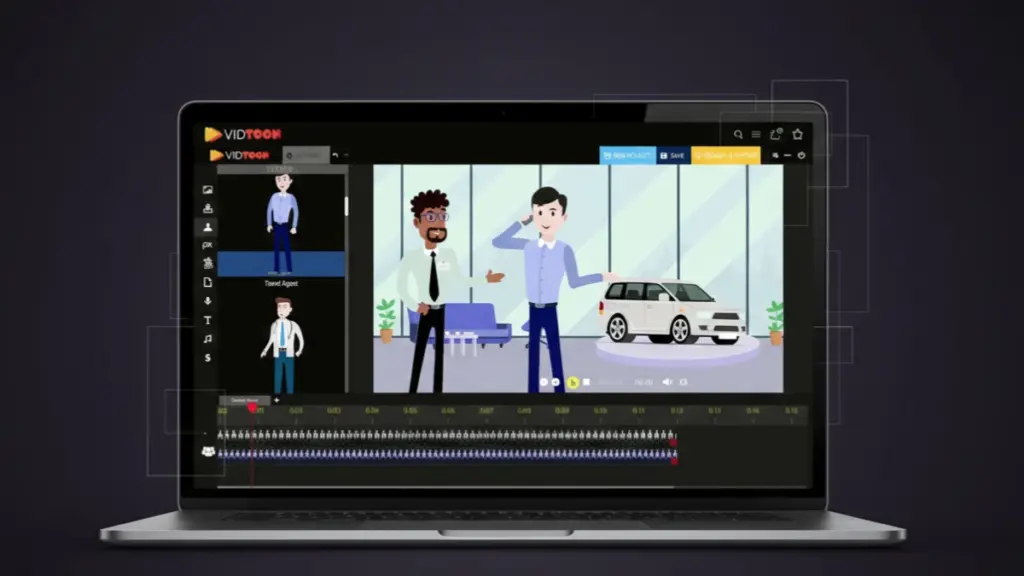 VidToon video animation software interface