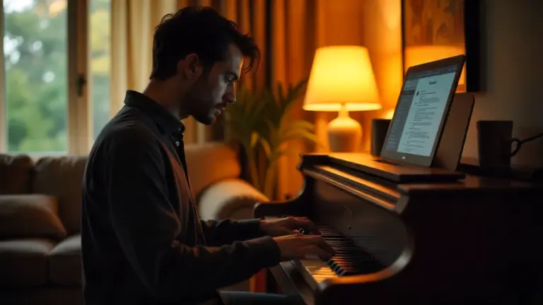 Pianoforall online piano course interface