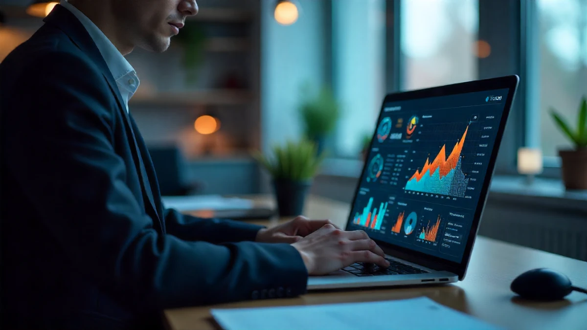 AI software solutions dashboard for business decision making