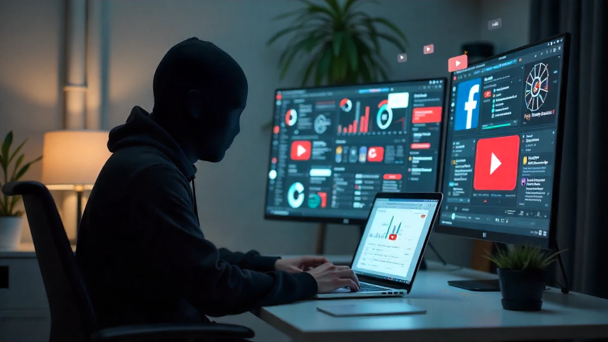 Faceless content creation with AI workflow using social media platforms