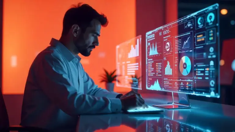 Machine learning software dashboard with AI models and data visualization
