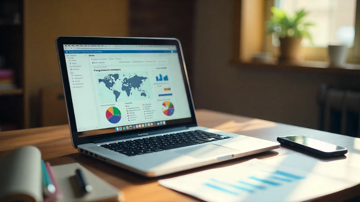 software review writing template on laptop screen