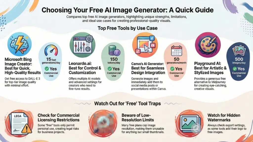 AI-generated images created using free AI tools