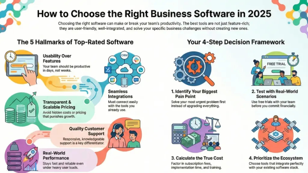 Business team using productivity and collaboration software