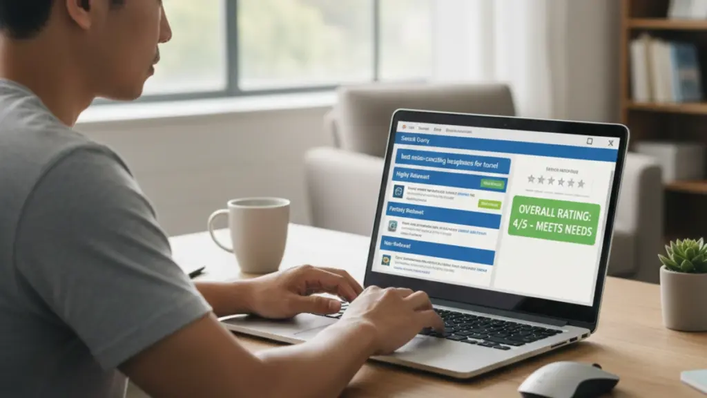Search engine evaluation task for AI training