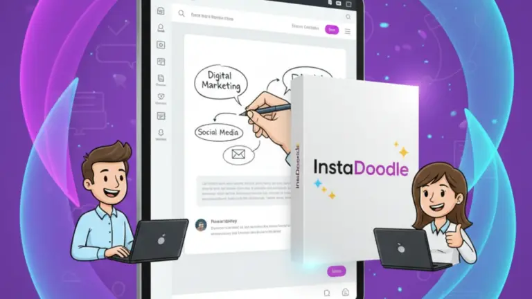 InstaDoodle whiteboard animation interface