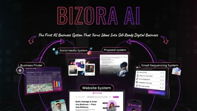 Bizora AI all-in-one marketing platform dashboard overview