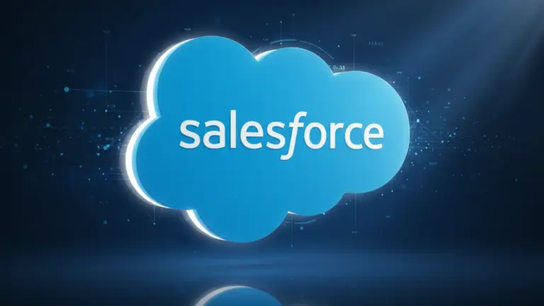 Salesforce CRM dashboard showing sales pipeline and analytics