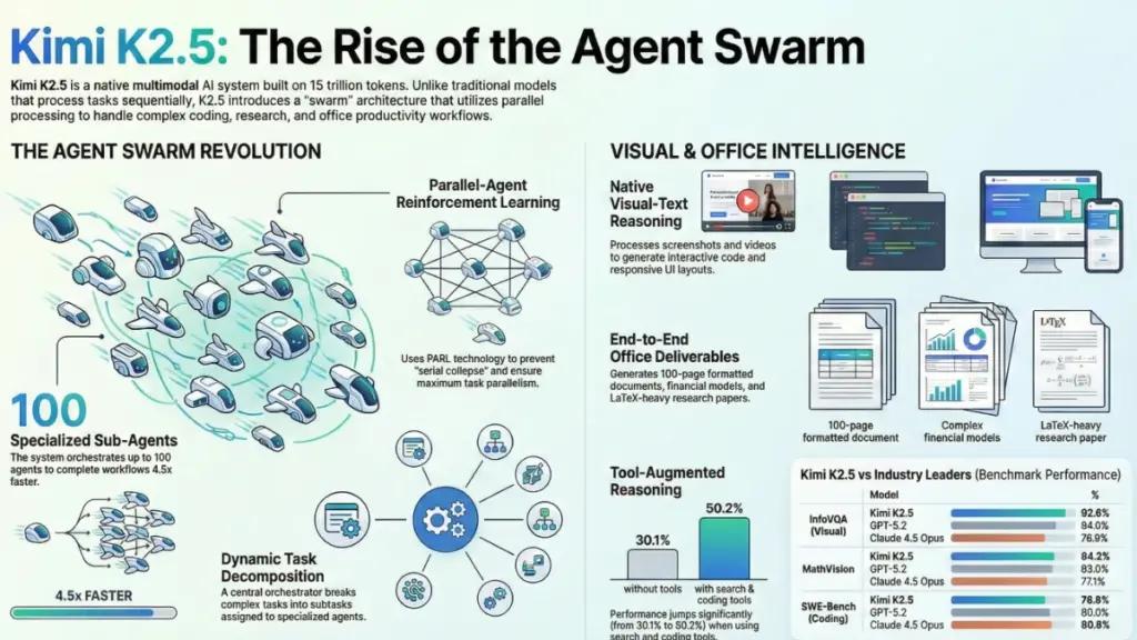 Kimi K2.5 visual coding and document automation