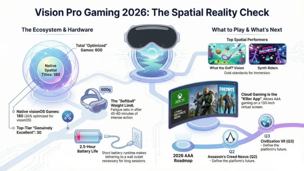 Playing games on Apple Vision Pro with floating screens