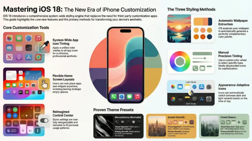 iOS 18 Theme Control Center design iOS 18 Theme home screen layout iOS 18 Theme interface design