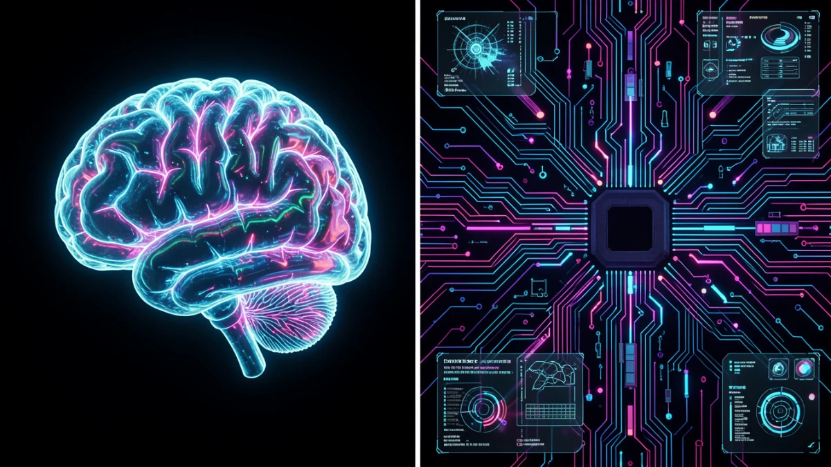 AI-powered search interface with conversational results and data visualization