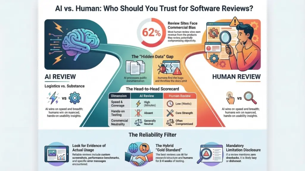 Futuristic AI-powered software marketplace with glowing analytics screens