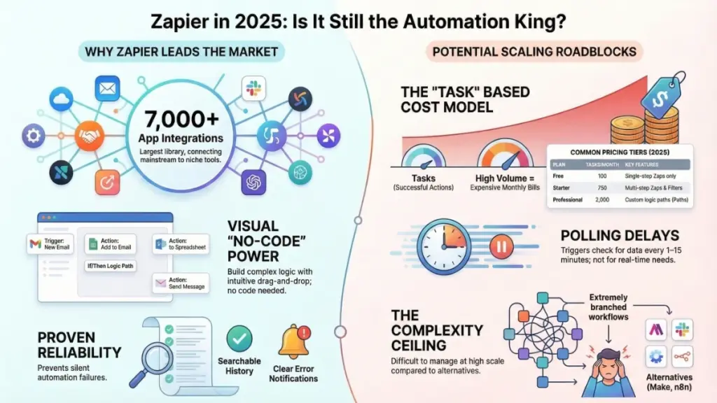 Comparison of Zapier vs Make vs n8n automation platforms