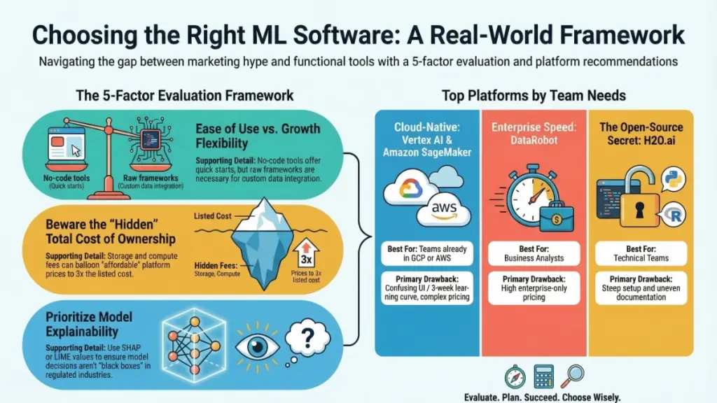 Data scientist analyzing machine learning models on multiple screens