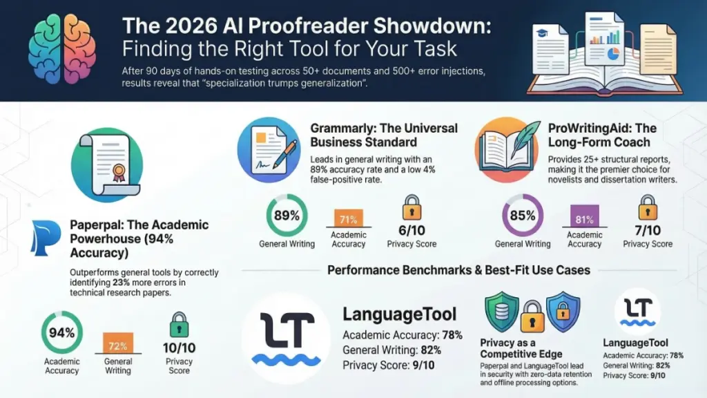 comparison of AI writing tools showing grammar checks readability scores and editing suggestions