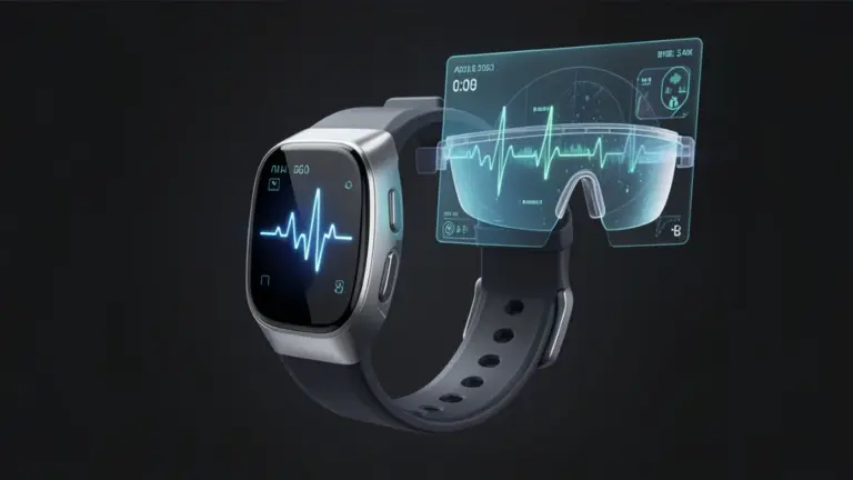 wearable AI devices smartwatch ring glasses futuristic health tracking