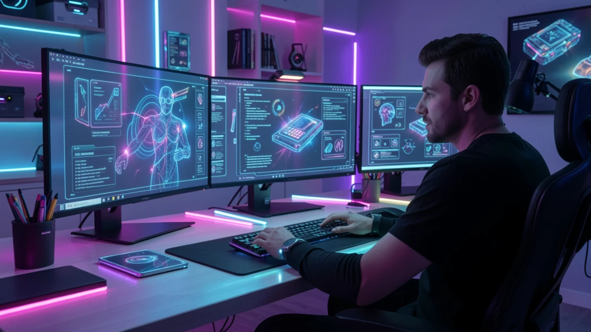 AI image generator tools comparison dashboard with multiple outputs on screen