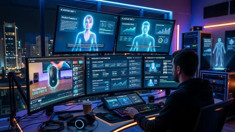 AI-powered faceless affiliate marketing video creation dashboard