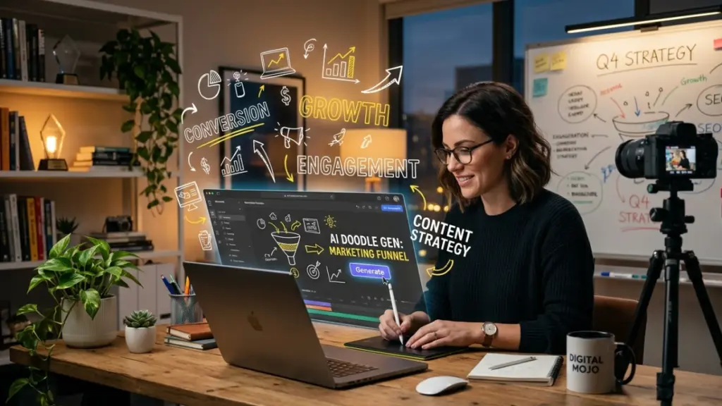 Digital marketer using InstaDoodle to create animated explainer videos