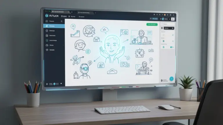 InstaDoodle AI whiteboard video creator dashboard with animated doodle marketing videos