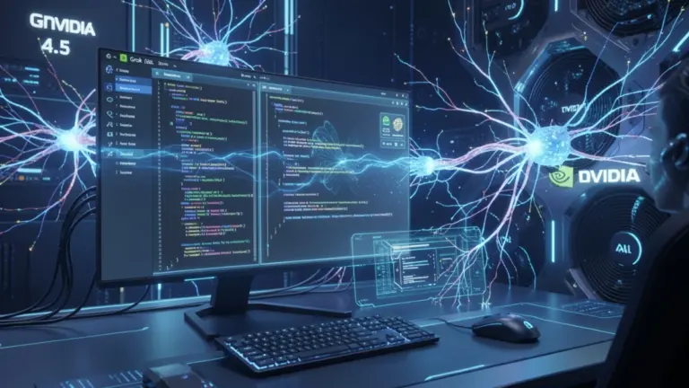 Grok 4.5 integrated into Cursor IDE for AI-powered software development.