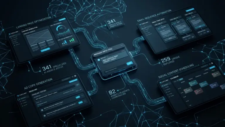 Claw AI Army AI marketing automation platform with connected agents and campaign workflows