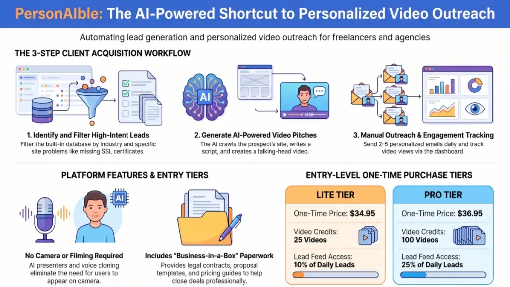 AI-powered local business outreach workflow from lead discovery to personalized video and engagement tracking