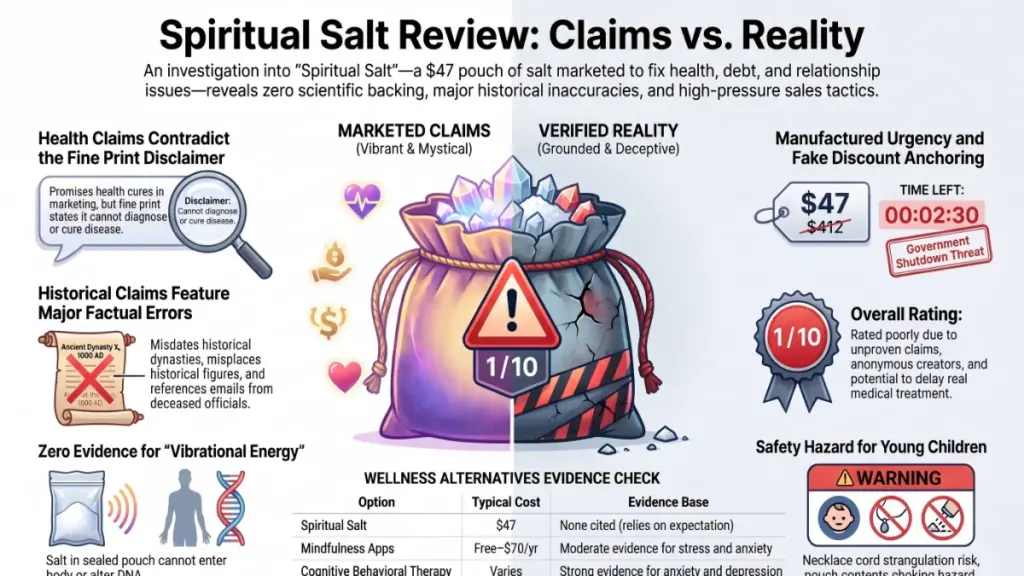 Spiritual Salt claims compared with evidence in a verification dashboard